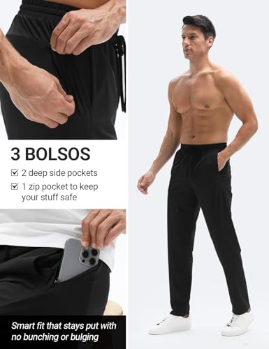 Men's Sweatpants, TriProof Stretch Track Pants Men with Zipper Pocket Drawstring Joggers for Men Lightweight Pants3