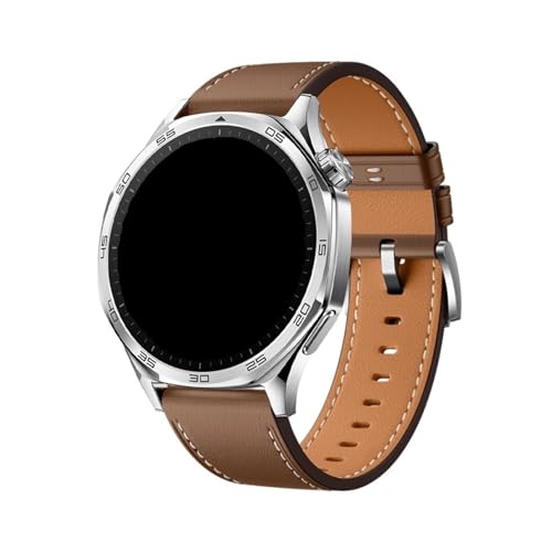 Image of 22mm business watch strap For Huawei GT5 GT4 46MM genuine leather strap For GT3 Pro 46MM Replace the watch strap(Brown,For GT4 46mm)