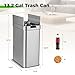 S AFSTAR Motion Sensor Trash Can, 13.2 Gal Slim Kitchen Trash Can with Wing Lids, Infrared Automatic Touchless Waste Bin Stainless Steel Trash Bin for Narrow Space Bathroom Bedroom