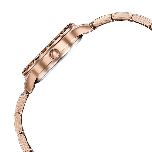 Image of Sonata Poze 6 Sidewalk Sparkle Ladies Quartz Chocolate Round Dial Women's Watch | Stainless Steel Strap Material | Watches for Women Analog - SP80134WM01