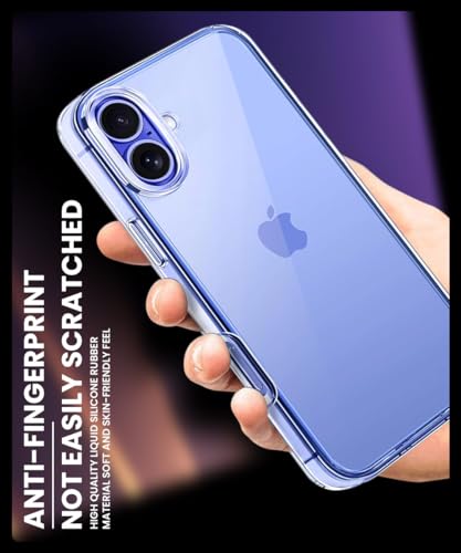 Image of WOW IMAGINE Crystal Clear Transparent Back Case Cover Compatible with iPhone 16 Plus | Full Device & Camera Protection Shockproof TPU | Flexible Silicone Back Cover Case - Transparent