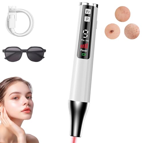 LáPiz De Picosegundos para Eliminar Lunares Y PigmentacióN, 9 Modos + 4 Velocidades, Pantalla Led, Ideal para Verrugas, Pecas, Lunares, Tatuajes Y Cuidado De La Piel Plug-inmodel