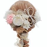 和風 髪飾り 卒業式 成人式 和装 アジサイ カスミソウ 水引 紐組 着物 結婚式 七五三 浴衣 パール パーティー 謝恩会 お正月 花火大会 花 （ピンク）