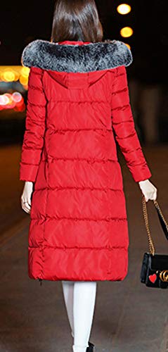 Chouyatou Casaco feminino de inverno acolchoado à prova de vento longo alternativo casaco com capuz