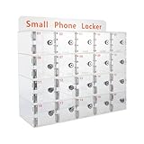 30-Slot Cell Phone Lockers with Chargers Clear Cell Phone Storage Box with 20 Keys Suitable for Employees