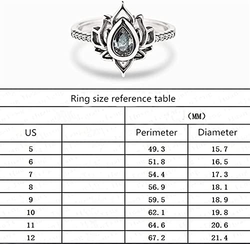 for Daughter No Mud No Lotus Ring, 925 Sterling Silver Lotus Flower Yoga High Polish Tarnish Resistant Zircon Inlaid Ring with Gift Box, Inspirational Jewelry Gift for Women Teens Girls (Red,US-7)3