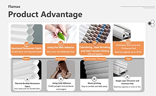 Flamax Light Filtering Cordless Cellular Shades, Cordless Cellular Blinds, Honeycomb Blinds For Windows, Windows Blinds, Window Shades, Honeycomb Shades, Light Filtering Shades, Cordless Window Blinds #TOP2