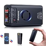 64GB Magnetic Digital Voice Recorder 45 Days Continuous Recording, Ponovo Voice Activated Audio Recorder Device with Clip, 6000mAh Smart Noise Reduction Dictaphone with Password for Meeting Class