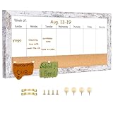 【Partie bulletin en liège】Utilisez des punaises (4 pièces) pour poster des notes, des coupons, des images et plus encore La barre d'affichage en liège ajoute une nouvelle fonction à votre calendrier hebdomadaire