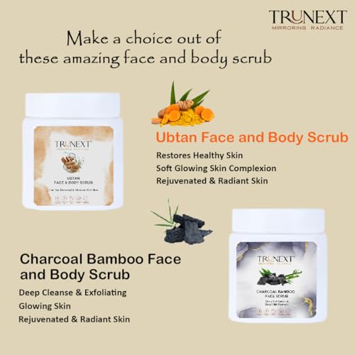Image of TRUNEXT Ubtan Face And Body Scrub For Tan Removal And Reviving Dull Skin (200 ml)