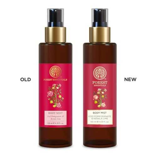 Image of Forest Essentials Fragrant Body Mist Iced Pomegranate & Kerala | Aloe Vera juice infused Perfume Spray to keep Skin Scented & Hydrated Through the Day (Pack of 2)