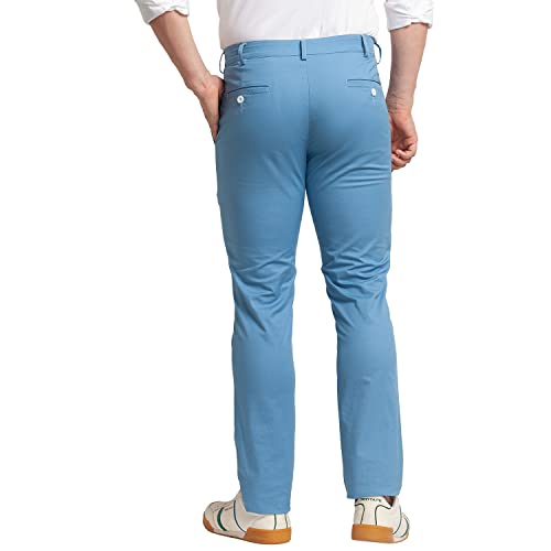 Image of Colorplus Men's Cotton Blend Print Pattern Nuvo Fit Flat Front Casual Trouser