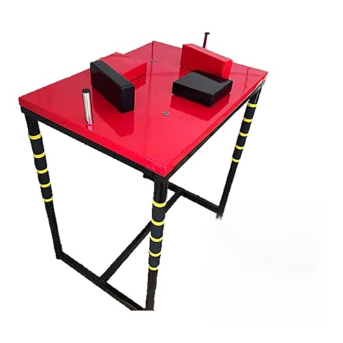 Table de lutte professionnelle rouge et noire 65x90x100 cm de bras de fer