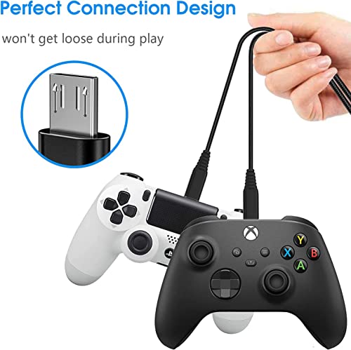 Ps4 Controller Charger Cable,Playstaion 4 Charging Cord 10Ft 2Pack For Sony Playstaion 4,Ps4 Slim/Pro,Dualshock 4,Xbox One/One X,Micro Usb High Speed Data Sync Power Wire,Nylon Braided Extra Long #TOP2