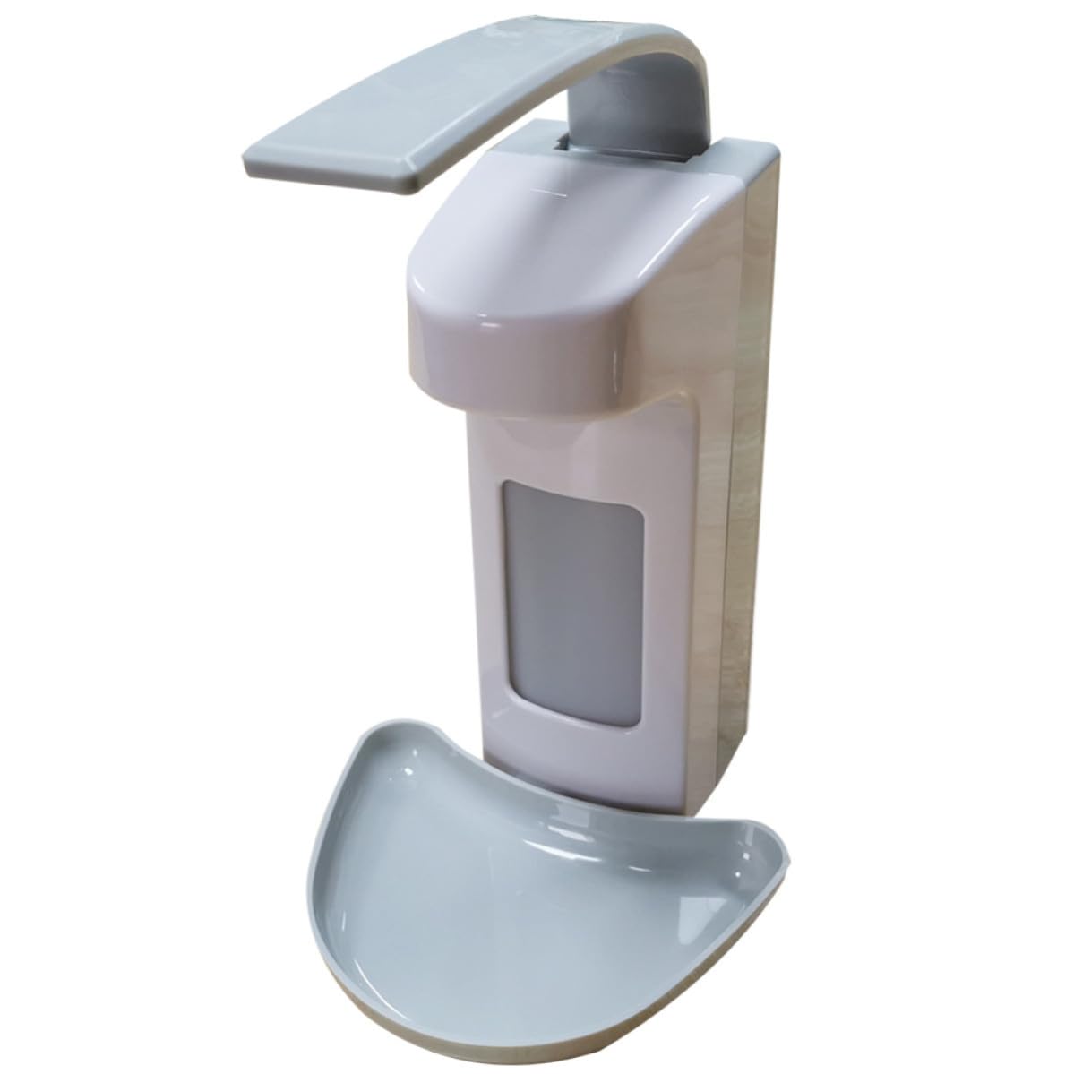 Dispensador Blanco Jabón Líquido Manual de 500ml de Pared | Acero Inoxidable y Abs, 1 Pieza, Capacidad Grande, para Cocina y Oficina