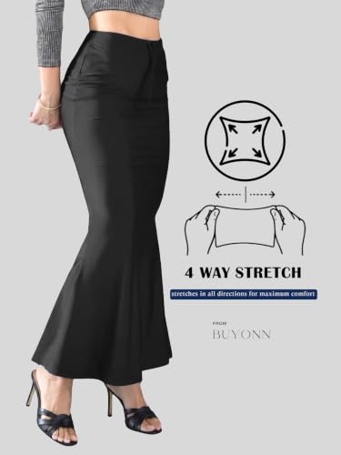Image of Saree Shapewear Petticoat for Women, Stretchable Saree Shaper