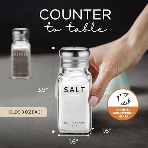 image for Glass Salt and Pepper Shakers Set by Brighter Barns - Modern Kitchen D