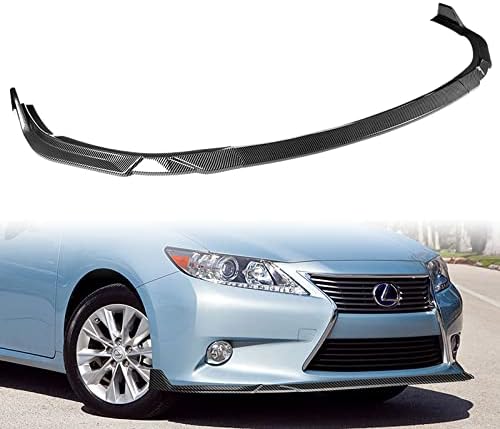 3PCS Front Bumper Lip Kit fit for compatible with 2013-2015 Lexus ES350 / ES300h, STP-Style Splitter Trim Protection Spoiler, Air-Dam-Chin-Diffuser (Carbon Look)