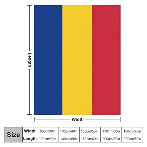 Couverture drapeau de la Roumanie en flanelle douce pour canapé et lit de 76x101 cm - 3