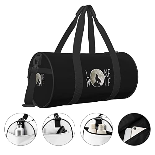 Lone Wolf Moon Travel Luggage Duffel Bag Sports Rolling Foldable Duffel Bag4