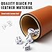 Liliful 2 Set Leather Dice Cups Include 10 Leather Game Cups, 50 Dice and 2 Storage Case with Magnetic Closure, Liars Game Gift for Party, Craps, Backgammon (Brown)