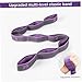 Jorzer Yoga Strap Elastic Stretching Strap 45inch 9 Loop Dual Layer Numbered Stretch Band Polyester Cotton Yoga Accessories for 141-160cm Height, Purple Resistance Bands.
