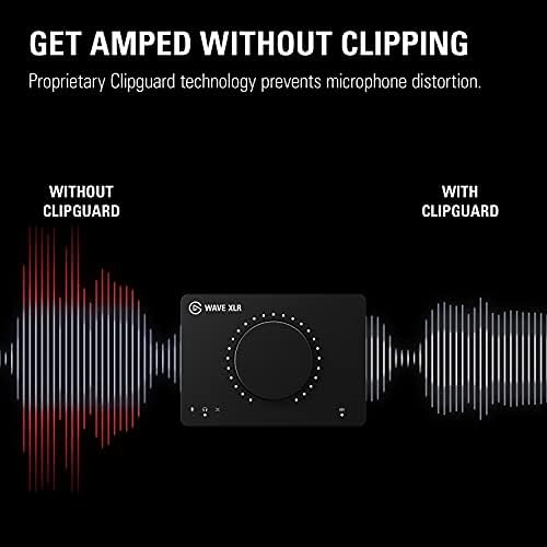Elgato Wave XLR  mikser audio i przedwzmacniacz 75 db mikrofonu XLR, interfejs zasilania fantomowego 48 V, wyciszanie dotknięciem, aplikacja do miksowania, transmisja, nagrywanie, podcasty, Mac i PC