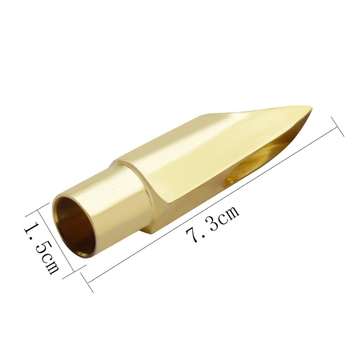 FRCOLOR Saxophone Head Metallo per Sax Soprano Accessorio con Design per Suono e Comfort Finitura Lucida
