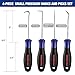 WORKPRO 4-Piece Precision Pick and Hook Set with Pouch, Angled Pick, Straight Pick, 90-degree Pick, Full Hook, Mini Pick Set Mechanic, Remove Small Fuses, Wire Plugs and 