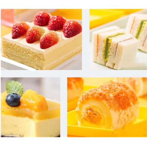 50 Pack Cake Box,2-3/4 Inch X 2-3/8 Inch Clear Plastic Mini Cheesecake Box,Feast Cupcake Box,Muffin Box Donuts Box Mini Cakes Box Bakery Cake Shop Sale Use (Black) #TOP2