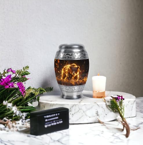 Image of Bear Urn - Small Urns for Human Ashes - Funeral Urns for Human Ashes Adult - Urns for Ashes Adult Male - Cremation Urns for Men - (3 inch Pack of 1)