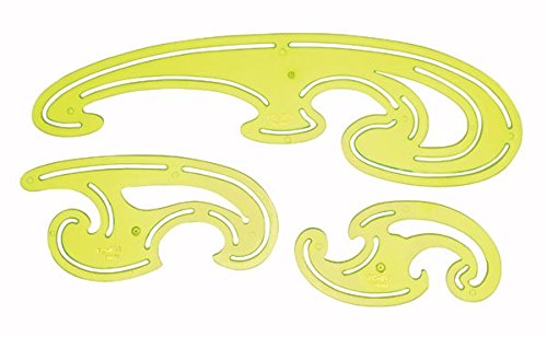 ALVIN French Curve Ruler Set FC33, Drafting Drawing Measuring Tool, Multipurpose for Design, Engineering, and Architecture, Great for Students and Professionals - Pack of 3