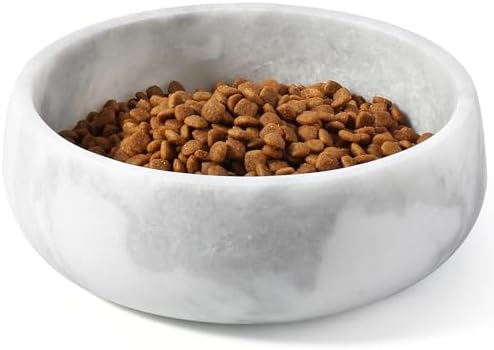 Karibiber Marble Dog Bowl, 5lbs Non-Slip Cat and Dog Food Bowl Di...