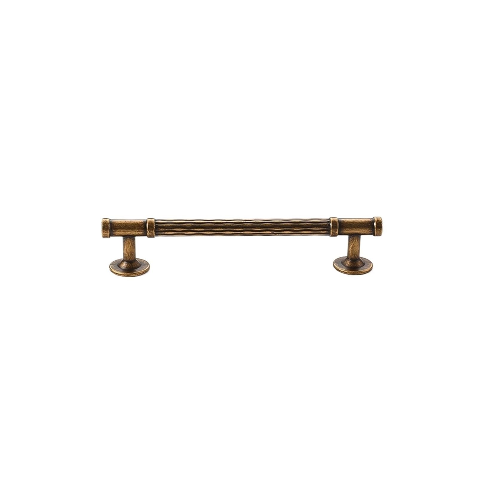 Yonmledo 11202-128Mm Brass Vintage Drawer Handles 2Pcs Yellow Antique Brass Wardrobe Door Pull Vintage Furniture Handle Single-Hole Drawer Knobs Cabinet Antique Bronze Hardware Handle(11202-128Mm)