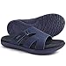 KuaiLu Womens Fashion Orthotic Slides Ladies Lightweight Athletic Yoga Mat Walking Sandals Slip On Thick Cushion Recovery Slippers Sandles Comfortable Plantar Fasciitis Arch Support Navy Blue Size 8