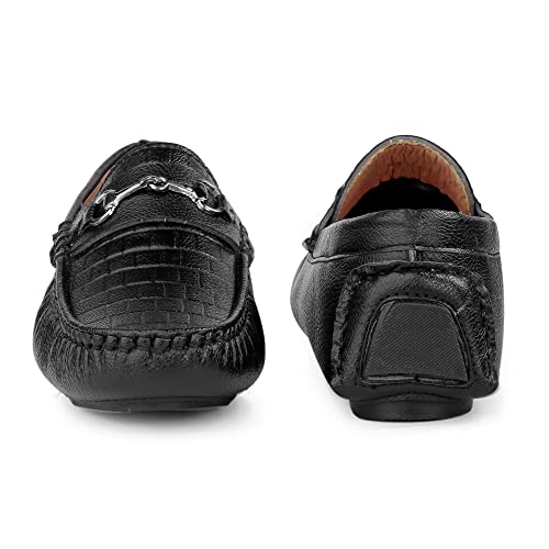 Image of Men's Synthetic Leather Material Casual Driving Loafer Buckle Shoes