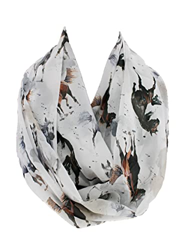 Etwoa's Watercolor Horses Infinity Scarf Circle Scarf Loop Scarf2