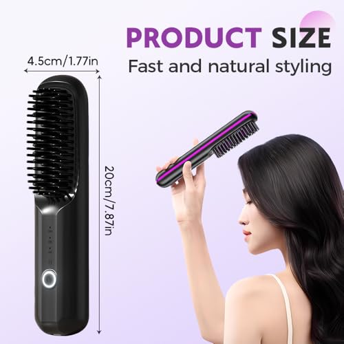 Cepillo Alisador de Pelo Inalámbrico con Ion Negativo USB miniatura 5