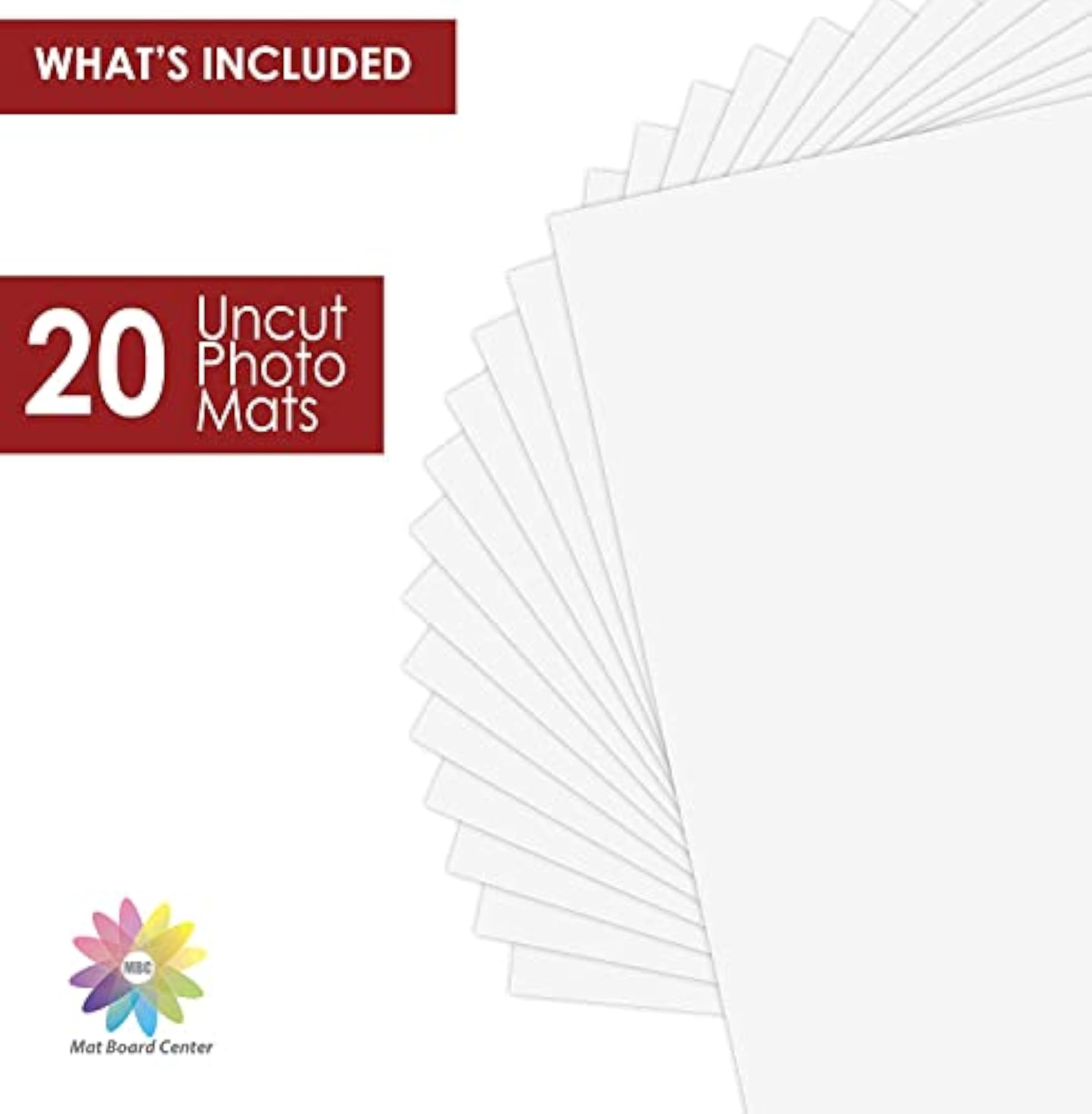 16x20 Uncut Boards - Full Sheet for Art and Prints, 20-Pack