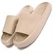 Nmg1 Chaussons d'oreiller, Semelle Épaisse Antidérapante for Chambre À Coucher, Sandales De Douche À Séchage Rapide avec + Confort (Color : Beige, Size : 36/37)