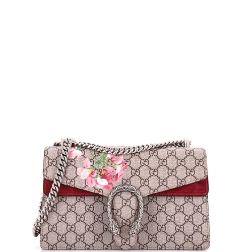 Pre-Loved Dionysus Bag Blooms Print GG Coated Canvas Small, Brown