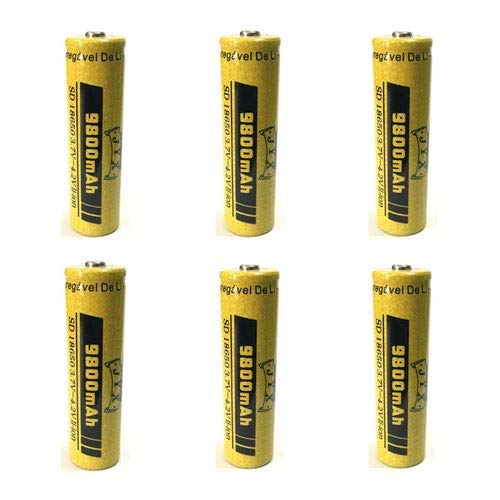 6 Bateria Recarregável JYX 18650 3,7v- 4,2v 9800 mAh