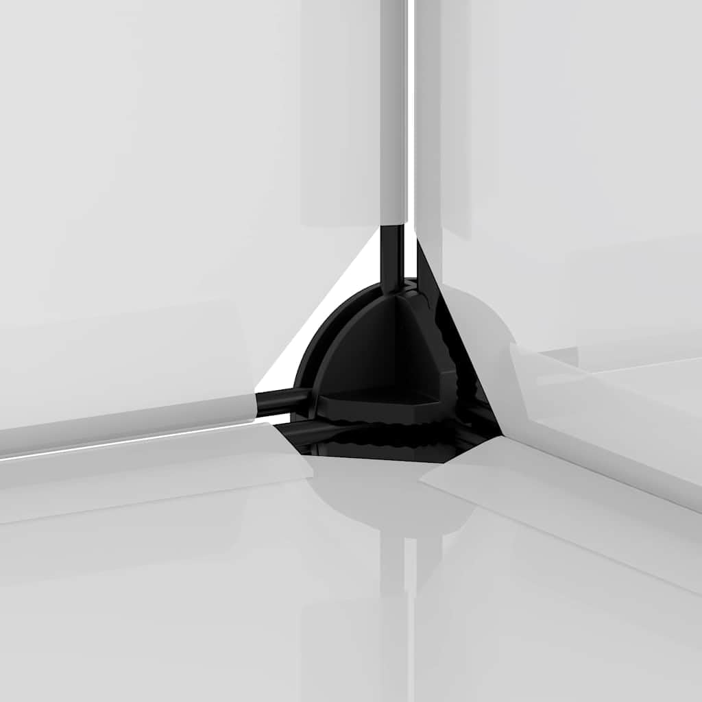 Generisch Estantería de cubo de polipropileno transparente con 15 cubos, estante de almacenamiento de paneles de plástico impermeable y marco de acero resistente, fácil de montar con martillo de