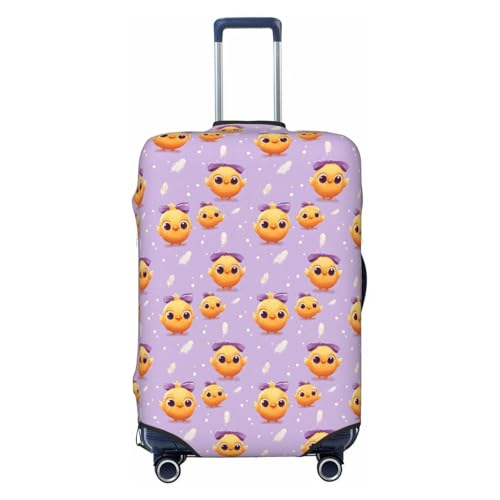 Luggage Cover Protector - Cute Bow Chick Print Suitcase Covers for Luggage Fit 25-28 Inch Suitcase
