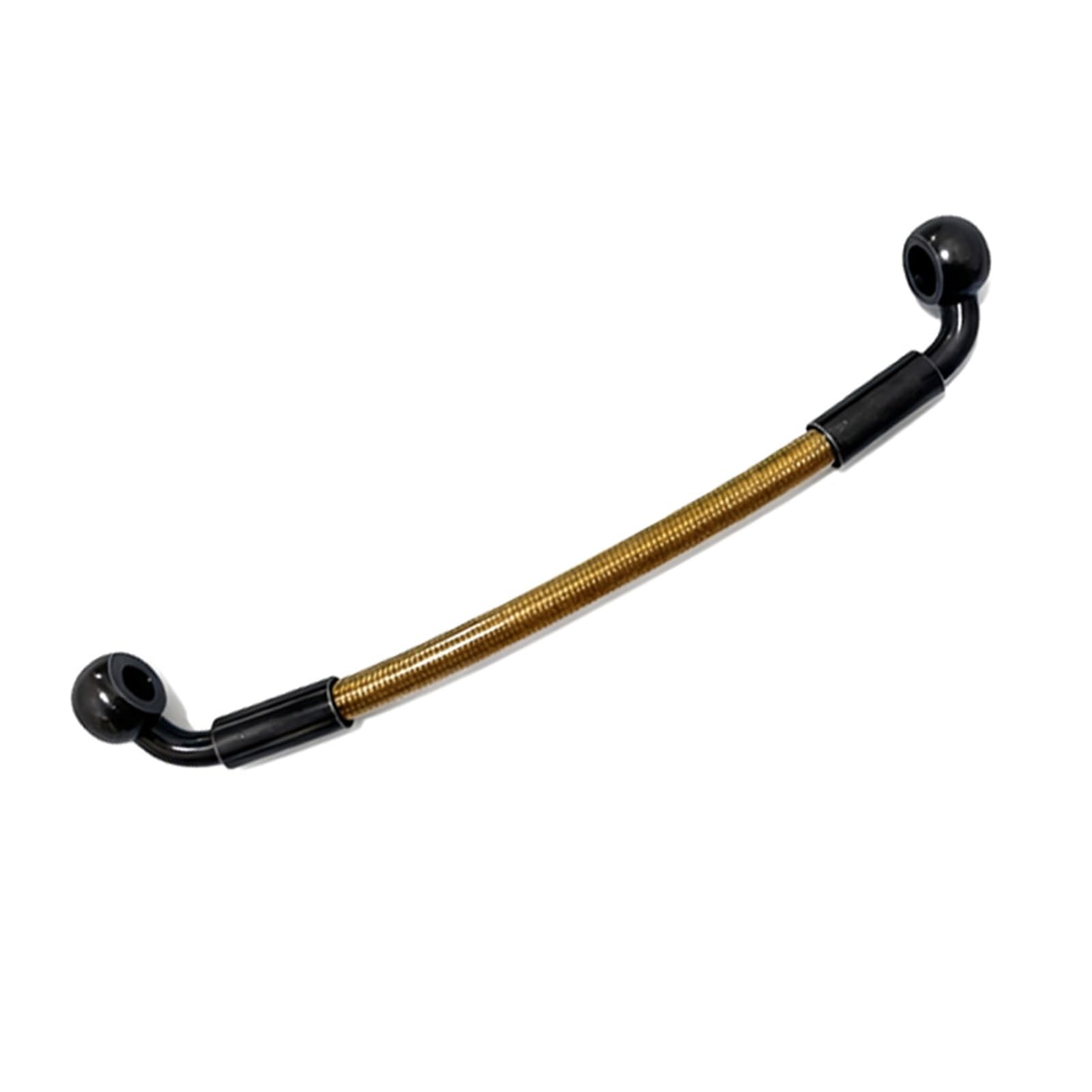 Motorcycle Brake Hose 10CM-500CM 90°-90° Motorcycle M10 Banjo Hydraulic Brown Brake Oil Hose Line Braided Cable Pipe Accessories(100CM)