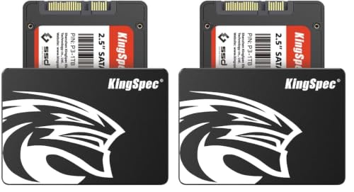 Image of KingSpec 1TB 2.5 SSD SATA III Internal - 550MB /s Read, 520MB /s Write with 3D NAND Flash, for Laptop & Desktop PC Upgrade (Pack of 2)