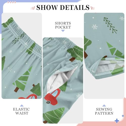 ZZKKO Car and Christmas Tree Boys Pants for Kids Jogger Pants with Pockets S-XL4