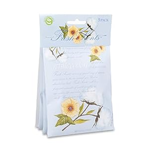 Willowbrook | Fresh Scents Scented Sachet Packet | White Cotton | Air Freshener Bags for Drawers, Closets, Cars | 3 Pack | Long Lasting Home Fragrance