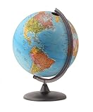 Globo Terrestre Corallo Mapa Politico - 30 cm - azul - Tecnodidattica - Fabricado na Itália e importado