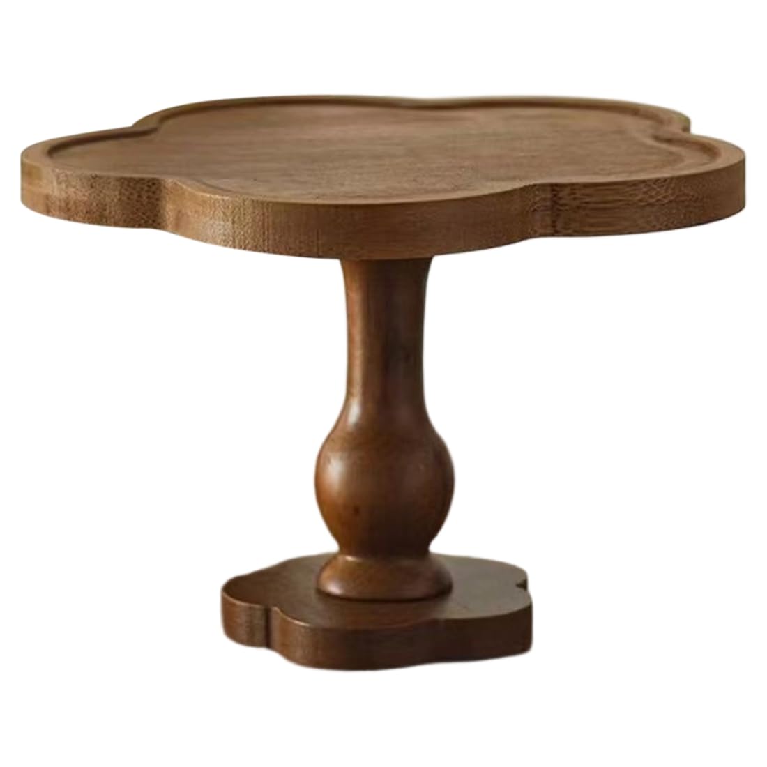 Hndhbfgrt Flower Shaped Wooden Dessert Tray-Vintage High Legged Afternoon Tea Cake Aromatherapy Candle Decoration Tray